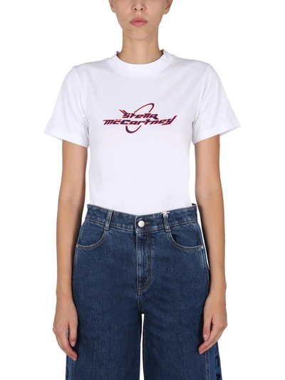 Stella Mccartney White T-shirt With Logo Print In Default Title
