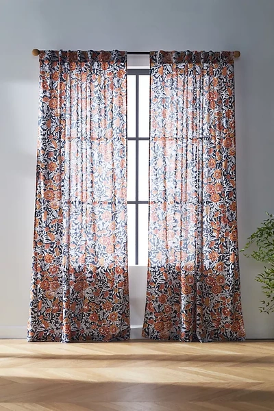 Amber Leiws For Anthropologie Amber Lewis For Anthropologie Rowena Curtain By Amber Lewis For Anthropologie In Blue Size 50x84