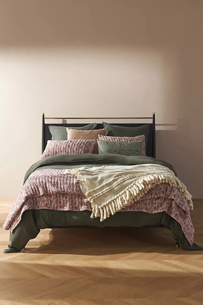 Amber Lewis For Anthropologie Rowena Coverlet By  In Pink Size Q Top/be