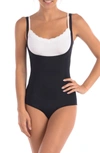 BODY BEAUTIFUL BODY BEAUTIFUL WEAR YOUR OWN BRA BODYSUIT SHAPER WITH TARGETED DOUBLE FRONT PANEL