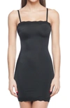 Body Beautiful Full Body Slip Shaper With Lace Trim In Black