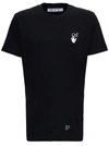 OFF-WHITE BLACK COTTON CARAVAGGIO ARROW T-SHIRT,OMAA027F21JER0131001