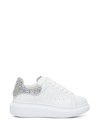 ALEXANDER MCQUEEN OVERSIZE LEATHER SNEAKERS WITH GLITTER INSERTS,612099WHX1Z9413