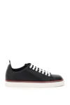 THOM BROWNE LEATHER LOW-TOP SNEAKERS,MFD219A 05584001