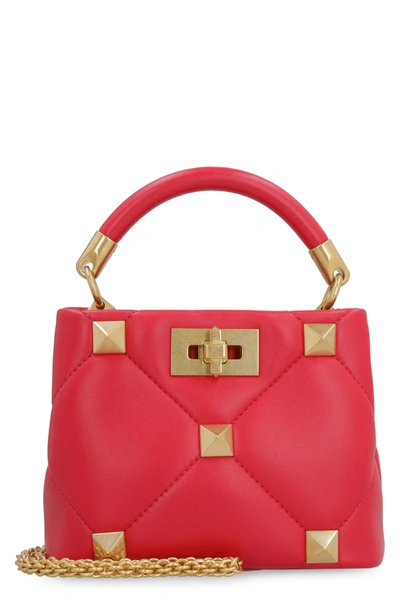 Valentino Garavani Roman Stud Leather Small Bag - Garavani In Rosso