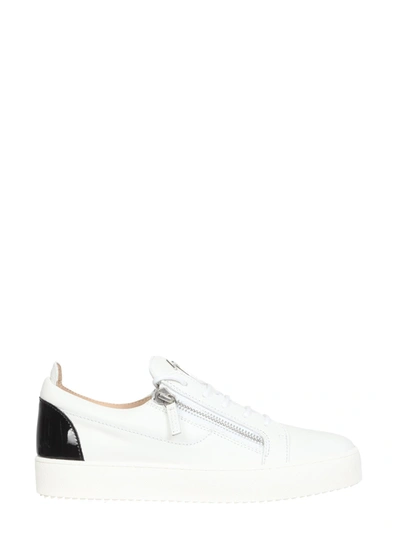 Giuseppe Zanotti 25mm May London Leather Sneakers In White