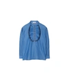 Tory Burch Ruffle-front Blouse In Blue
