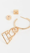 Jacquemus Womens Gold Les Creoles Chiquita Brass Earrings