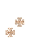 Tory Burch Kira 18ct Yellow Gold-plated Brass Stud Earrings In Tory Gold