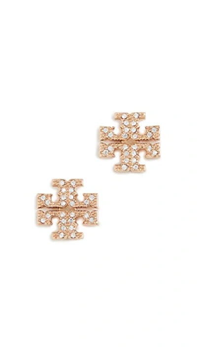 Tory Burch Kira 18ct Yellow Gold-plated Brass Stud Earrings In Tory Gold