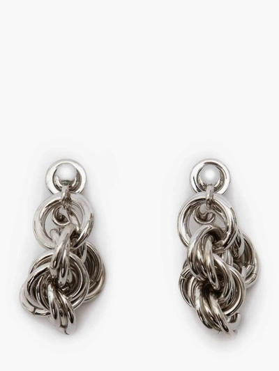 Jw Anderson Multi-links Folded Earrings In Silber