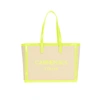 Carmen Sol Capri Canvas Mid Tote In Neon Yellow