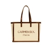 Carmen Sol Capri Canvas Mid Tote In Brown