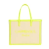 Carmen Sol Roma Canvas Large Tote In Neon-yellow