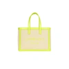 Carmen Sol Venezia Canvas Mini Tote In Neon Yellow