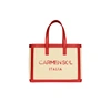 Carmen Sol Venezia Canvas Mini Tote In Red