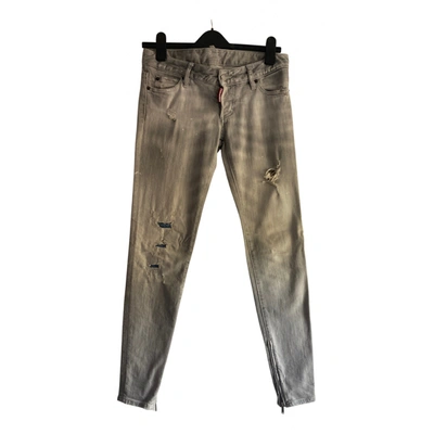 Pre-owned Dsquared2 Slim Pants In Grey