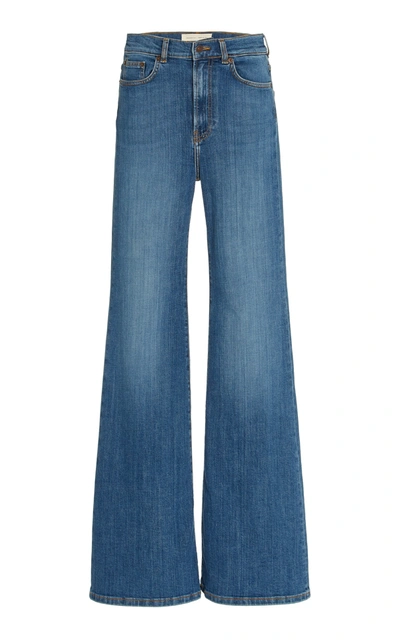 Jeanerica Fuji Stretch High-rise Organic Cotton Super Flared-leg Jeans In Medium Wash