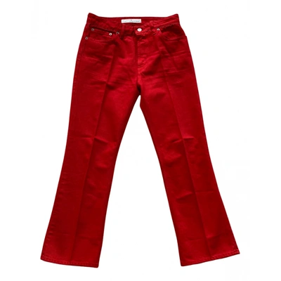 Pre-owned Golden Goose Trousers In Red