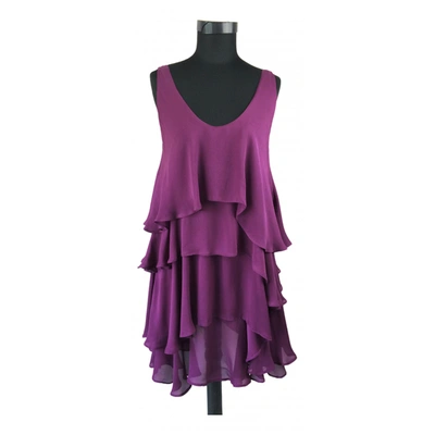 Pre-owned Jucca Silk Mini Dress In Purple