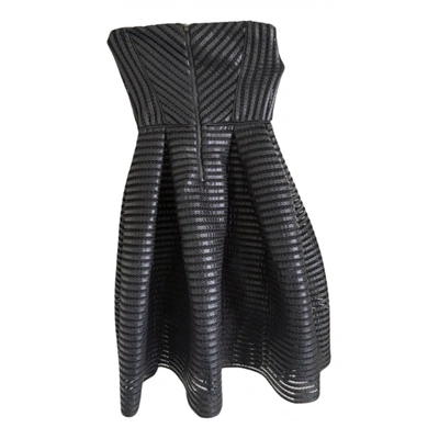 Pre-owned Maje Leather Dress In Black