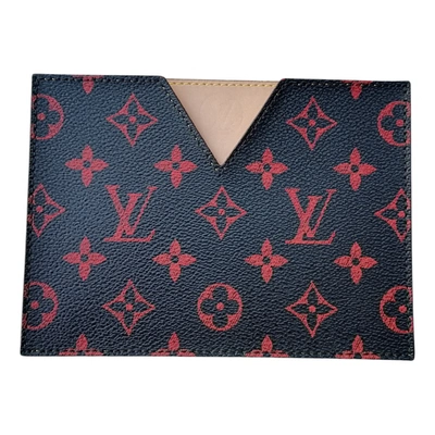Pre-owned Louis Vuitton Cloth Card Wallet In Navy