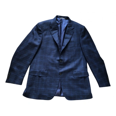 Pre-owned Canali Wool Jacket In Blue