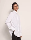 Another Tomorrow Oversized Chest-pocket Organic Cotton-poplin Shirt In White