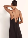 Another Tomorrow Seamed Slip Dress In Black