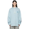 ACNE STUDIOS BLUE FRENCH TERRY HOODIE