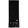 Versace Medusa Embroidered Scarf In Black