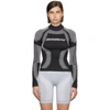 Misbhv Logo-jacquard High-neck Performance Top In Black/white