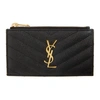 SAINT LAURENT BLACK MONOGRAM FRAGMENTS CARD HOLDER