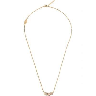 Valentino Garavani Crystal-embellished Roman Stud Necklace In Gold