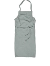 ONCE MILANO TIE-FASTENING LINEN APRON