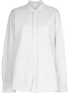 Alexander Wang Long-sleeve Cotton Shirt In Grey