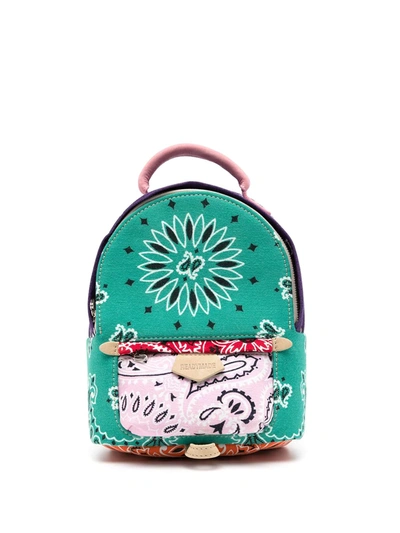 Readymade Colour-block Paisley Small Backpack In Multicolour