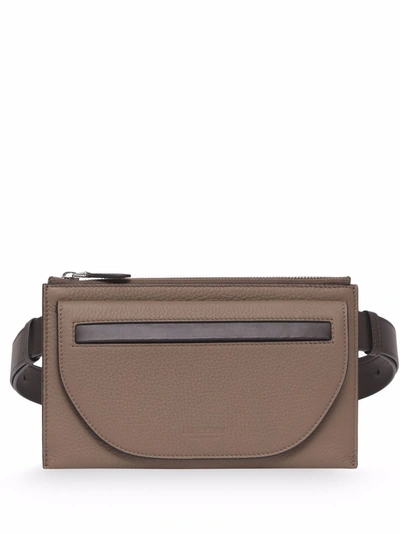 Burberry Two-tone Leather Olympia Belt Bag In Brown
