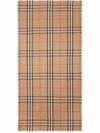 Burberry Lightweight Check Wool And Silk Scarf In Neutrals