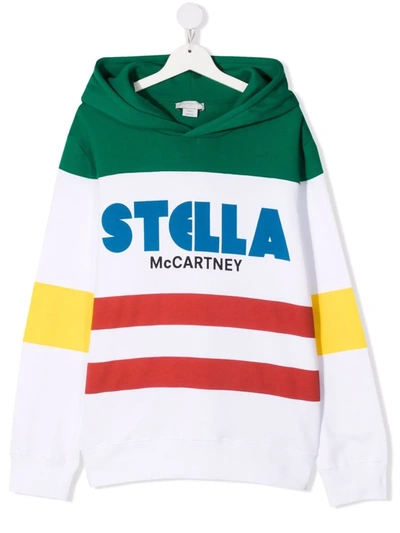 Stella Mccartney Kids' Logo-print Hoodie In White