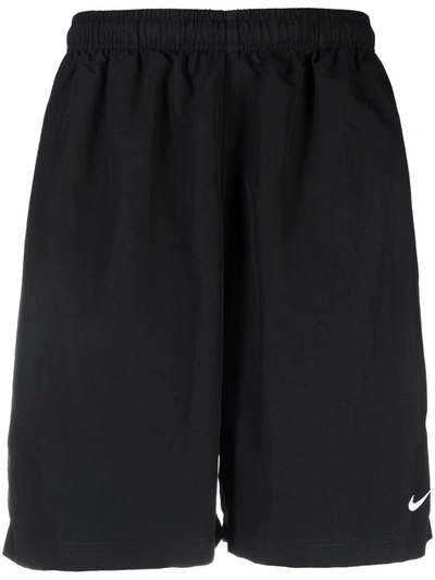Nike Nrg Solo Swoosh Track Shorts In Black / White