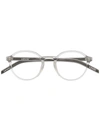 Levi's Round-frame Logo-print Glasses In Neutrals
