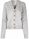 Maison Margiela Distressed Button-down Cardigan In Grey
