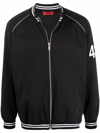 424 Black Polyester Bomber Jacket In Black