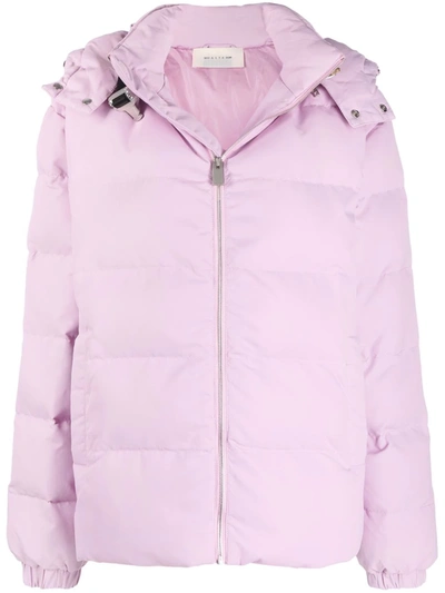 Alyx Buckle Strap Puffer Jacket In Pink