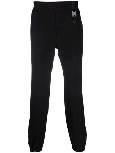 Alyx Buckle-detail Tapered Track Pants In Black