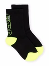 Gcds Logo Intarsia Socks In Black