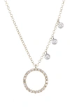 MEIRA T 14K YELLOW GOLD DIAMOND CIRCLE PENDANT NECKLACE