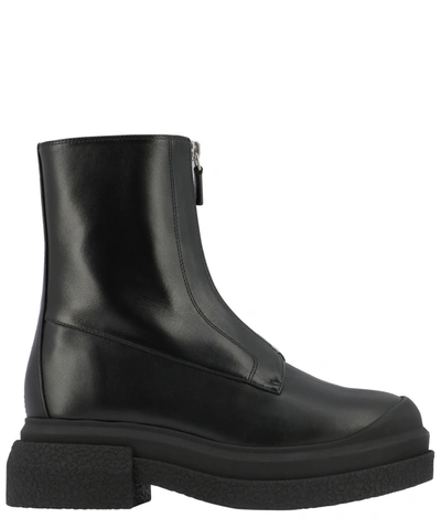 Stuart Weitzman Womens Black Charli Zip-up Lug-soled Leather Boots 2 In Black  