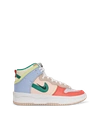 Nike Dunk High Up Rebel Sneakers In Cashmere/green Noise
